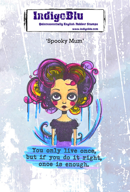IndigoBlu: A6 Stamp, Spooky Mum