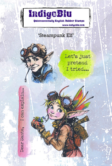 IndigoBlu: A6 Stamp, Steampunk Elf