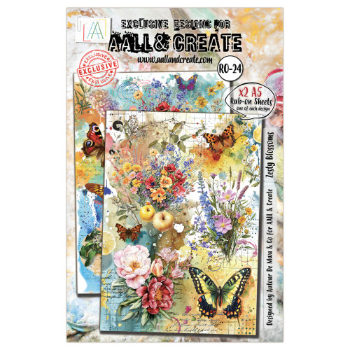 AALL and Create: A5 Rub-Ons - Zesty Blossoms AALL and Create: A5 Rub-Ons - Zesty Blossoms