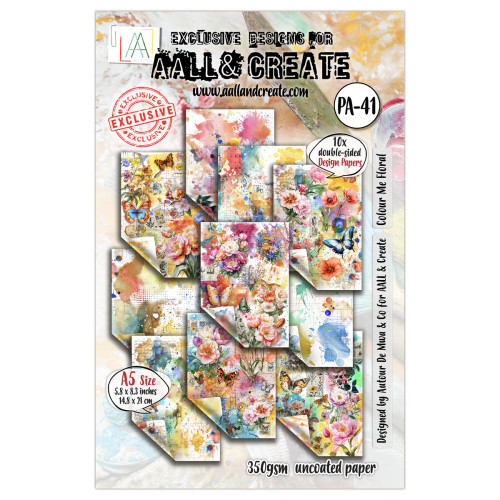 AALL and Create: A5 Design Paper - Colour Me Floral