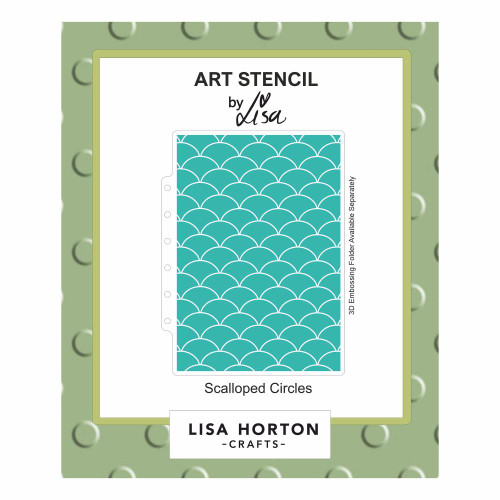 Lisa Horton Crafts: Layering Stencil, Scalloped Circles