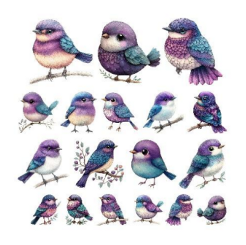 Simply Stated: Ephemera, Amethyst Garden - Birds