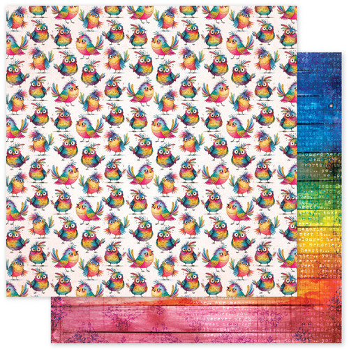 Paper Rose: 12x12 Patterned Paper, Rainbow Village E