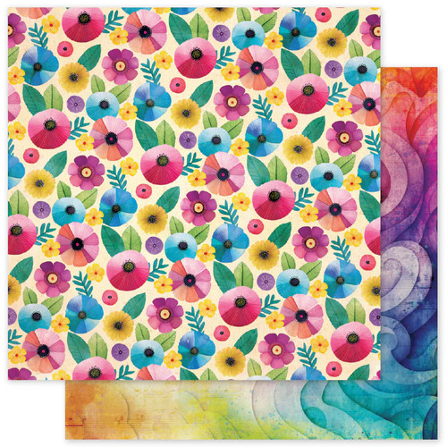 Paper Rose: 12x12 Patterned Paper, Rainbow Village Basics E