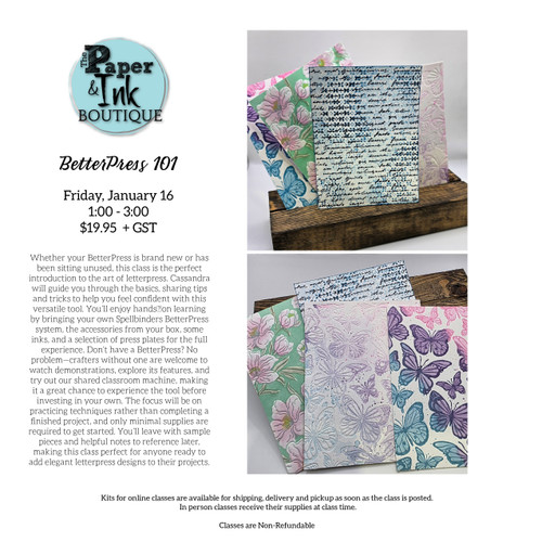 Cassandra M: January 16, In Person, Betterpress 101