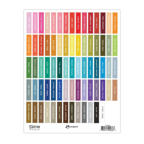 Tim Holtz: Distress Ink Pad Label Sheets- White