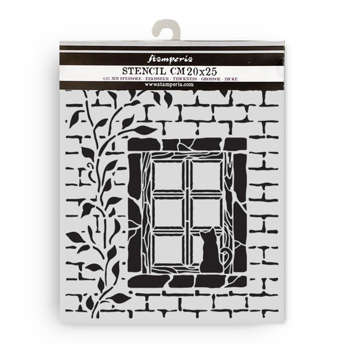 Stamperia: Thick Stencil, Herbarium Silvae -  Country Window