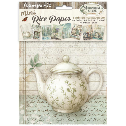 Stamperia: A6 Mini Rice Paper, Herbarium Silvae