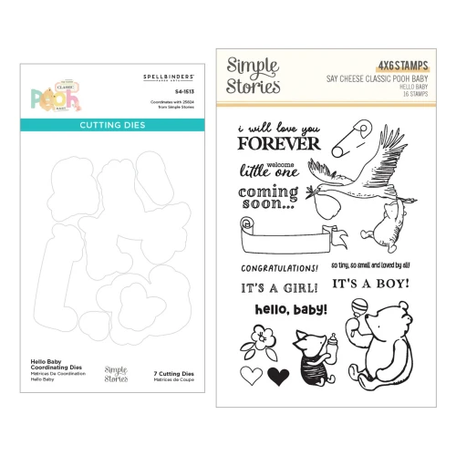 Spellbinders: Stamp & Die Bundle, Hello Baby