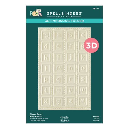 Spellbinders: 3D Embossing Folder, Classic Pooh Baby Blocks
