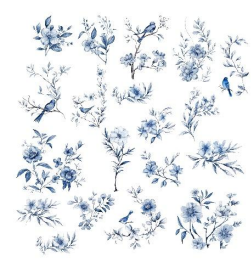 Simply Stated: Fleur Azure Delicate Florals Ephemera