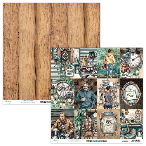 Mintay: 12X12 Patterned Paper, Man Cave 06