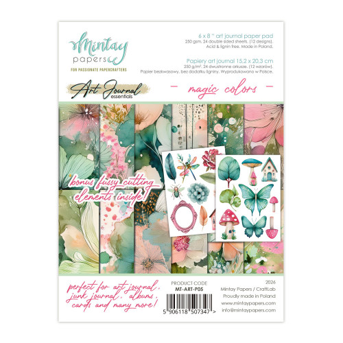 Mintay: 6X8 Art Journal Paper Pad, Magic Colors