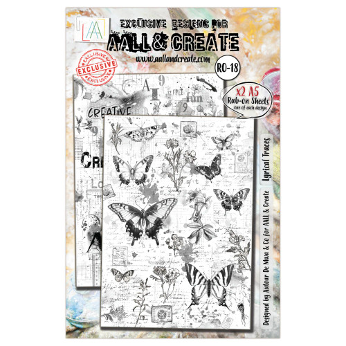 AALL and Create: A5 Rub-Ons - Lyrical Traces