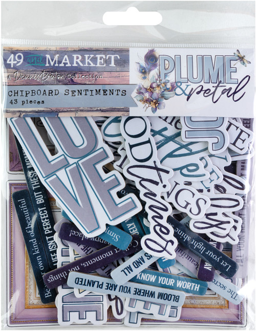 49 & Market: Chipboard Set- Plume & Petal