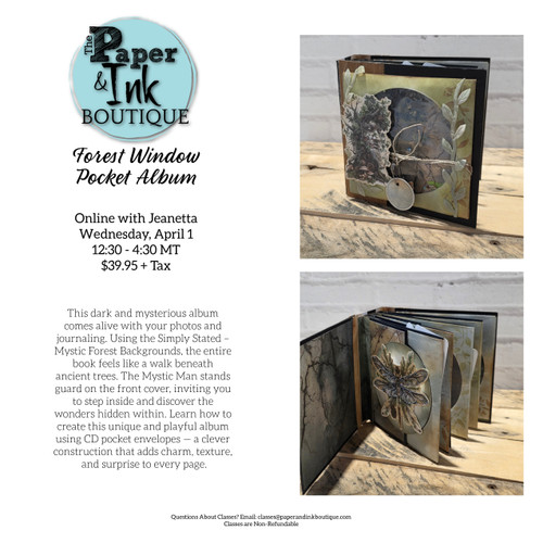 Jeanetta H: April 1, Online with Kit, Forest Window Pocket Album