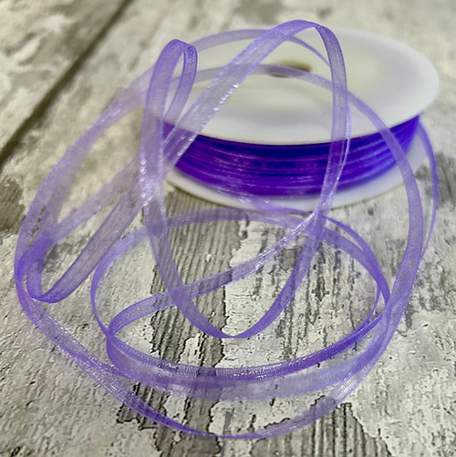 Jamie Rodgers Crafts: Lilac Satin Sheer Ribbon 10mm - 25 Metres