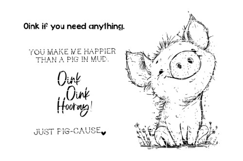Unity Stamp Co: Stamp Set, Just Pig Cause