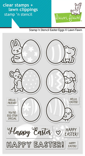 Lawn Fawn: Stamps - Stamp 'n Stencil Easter Eggs