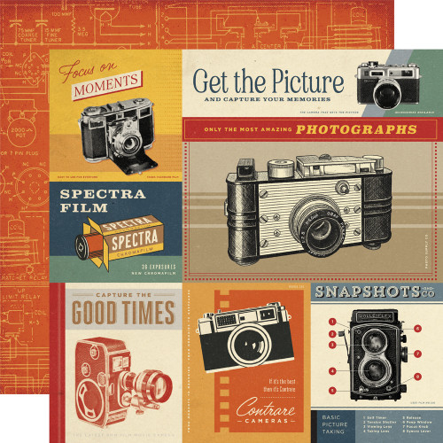 Simple Stories: 12X12 Patterned Paper, Rustic Legend - Shoot Your Shot