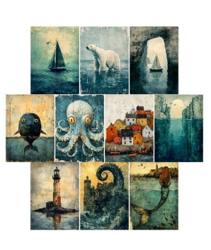Simply Stated: A2 Card Base Pack, Surreal Seaside