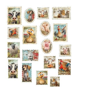Simply Stated: Ephemera, Funny Farm - Stamps