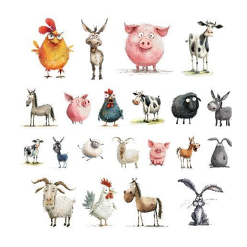 Simply Stated: Ephemera, Funny Farm - Animals