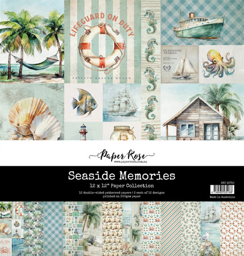 Paper Rose: 12X12 Paper Collection, Seaside Memories