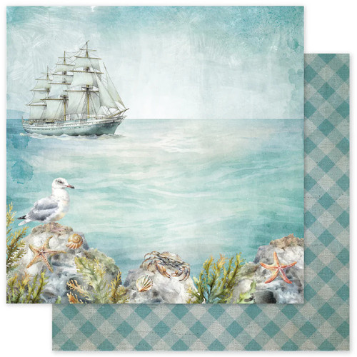 Paper Rose: 12X12 Patterned Paper, Seaside Memories B