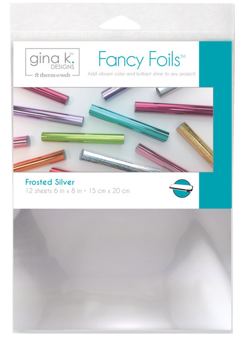 Gina K Designs: Fancy Foils, 6" x 8" - Frosted Silver  Matte Finish (12 sheets)