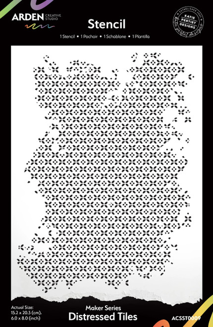 Arden Creative: Stencil, Distressed Tiles