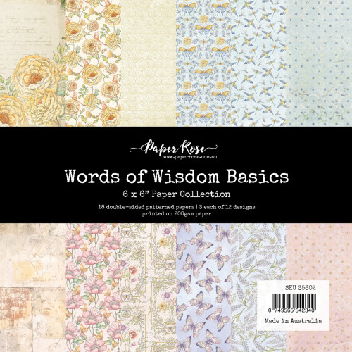 Paper Rose: 6X6 Paper Collection, Words of Wisdom Basics