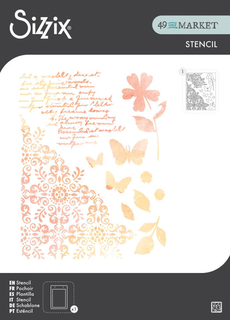 Sizzix: A4 Stencil by 49 & Market Petal Play