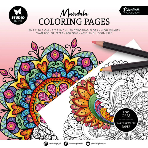 Studio Light: SL Coloring Pages Mandala Essentials 20 Sheets