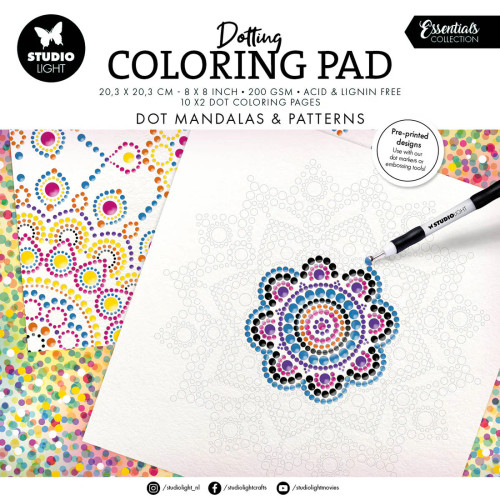 Studio Light: SL Coloring Pages Dot Mandalas & Patterns Essentials 20 Sheets