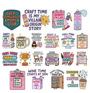 Simply Stated Design: Sentiments, Sassy Mom Phrases