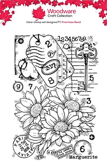 Woodware: Marguerite A6 Clear Stamp Set By Françoise Read