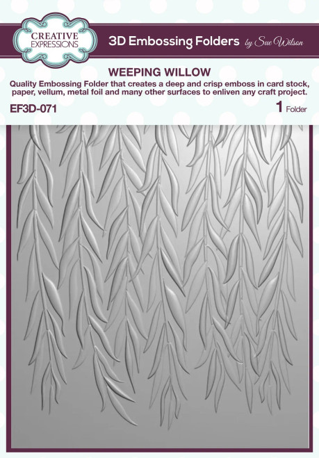 Creative Expressions: 3D Embossing Folder, Weeping Willow