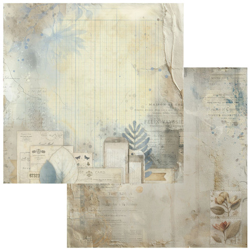 49 and Market: Cardstock 12"X12" Faded Memory Lane, Collected Ephemera