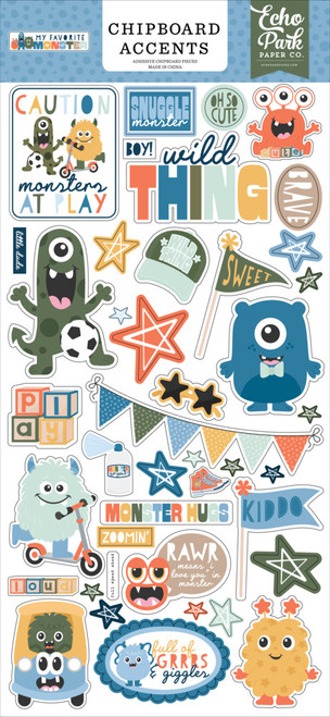 Echo Park: Chipboard Accents, My Favorite Monster