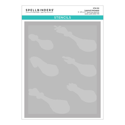 Spellbinders: Stencil, Layered Harlequin