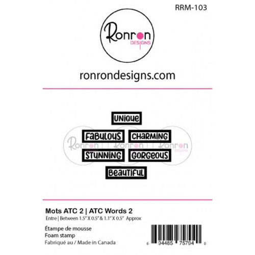 RonRon Designs: Foam Stamp - ATC Words 2 English