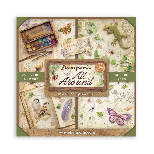 Stamperia: 12X12 Maxi Paper Pad, All Around