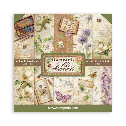 Stamperia: 8X8 Paper Pad, All Around