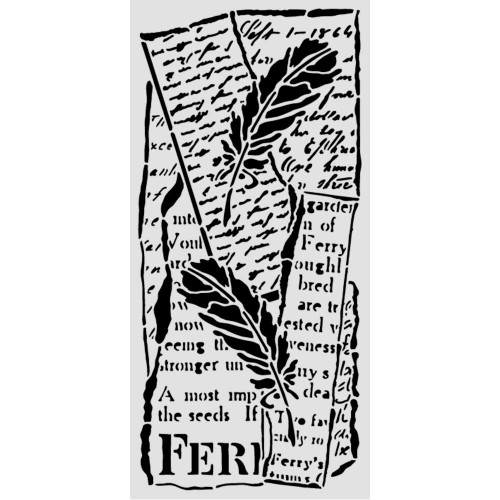 Stamperia: Stencil, All Around - Letter and Feathers