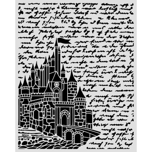 Stamperia: Stencil, Wonderland - Castle