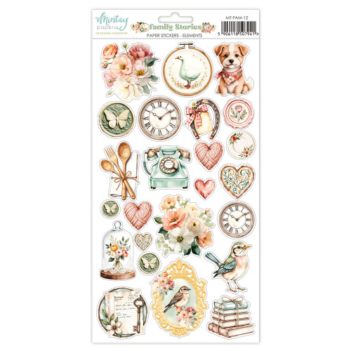 Mintay: 6X12 Paper Stickers, Family Stories - Elements