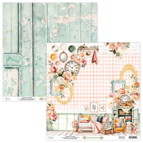 Mintay:  12X12 Patterned Paper, Family Stories 03