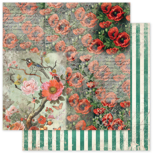 Paper Rose: 12x12 Patterned Paper - Portraits in Bloom Basics B
