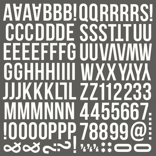 Simple Stories: Color Vibe Foam Alpha Stickers, White
